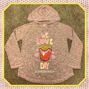 Light weight Shopkins hooded shirt sz. M-7/8